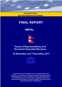 Nepal Parliamentary and Provincial Elections, 26
