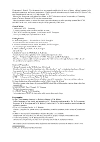 Programmer's Manual. the Documents Here Are Grouped