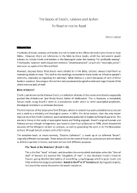 The Books of Enoch, Jubilees and Jasher: to Read Or Not to Read