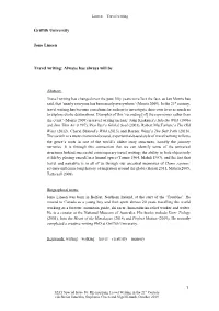 1 Griffith University Jono Lineen Travel Writing