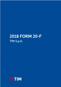 2018 FORM 20-F TIM S.P.A