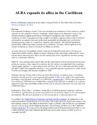 ALBA Expands Its Allies in the Caribbean