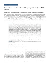 An Overview of Mechanical Circulatory Support in Single-Ventricle Patients
