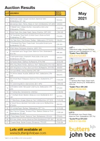 Auction Results May 2021