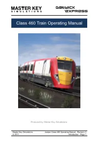 Class 460 Train Operating Manual