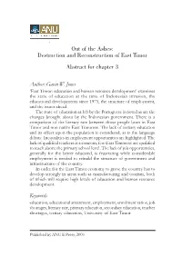 East Timor Abstract for Chapter 3