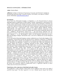 Molecular Imaging – Introduction