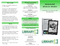 Mymediamall Ebooks for Ereaders