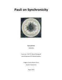Pauli on Synchronicity