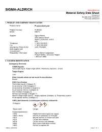 Propionaldehyde