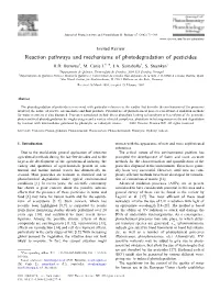 R Eaction Pathways and Mechanisms of Photodegradation of Pesticides H.D