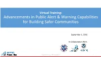 Advancements in Public Alert & Warning Capabilities for Building
