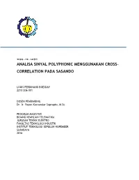 Analisa Sinyal Polyphonic Menggunakan Cross- Correlation Pada Sasando