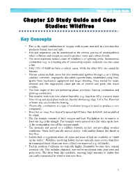 Chapter 10 Study Guide and Case Studies: Wildfires