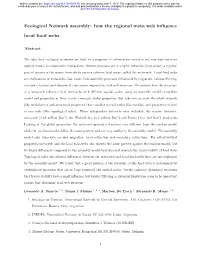 Ecological Network Assembly: How the Regional Meta Web Influence Local