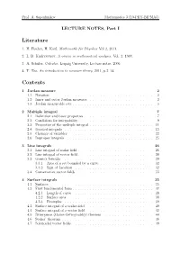 LECTURE NOTES, Part I