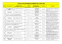 Lista De Estabelecimentos Com Sie