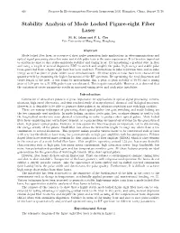 Stability Analysis of Mode Locked Figure-Eight Fiber Laser