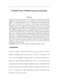 T3 Sandhi Rules of Different Prosodic Hierarchies