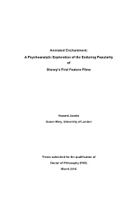 Animated Enchantment: a Psychoanalytic Exploration of The