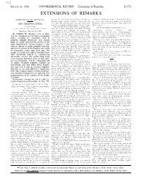 Extensions of Remarks E375 EXTENSIONS of REMARKS