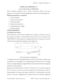 Module 5 - Testing of Composites - II