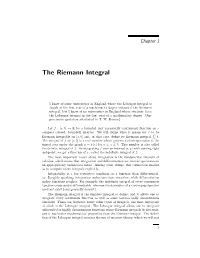 The Riemann Integral