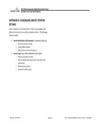 2011 Screenline Survey Appendix A