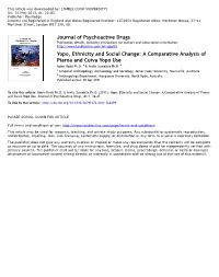 A Comparative Analysis of Piaroa and Cuiva Yopo Use Robin Rodd Ph.D