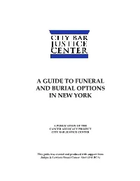 A Guide to Funeral and Burial Options in New York