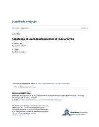 Application of Cathodoluminescence in Paint Analysis