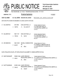 Broadcast Applications 5/12/2020