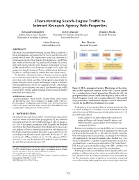 Characterizing Search-Engine Traffic to Internet Research Agency Web Properties
