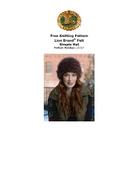 Free Knitting Pattern: Pelt Simple
