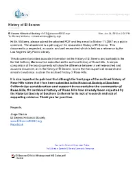 History of El Sereno 1 Message