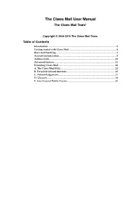 The Claws Mail User Manual the Claws Mail Team1