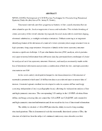 ABSTRACT WENG, JAMES. Development of 3-D Diffraction