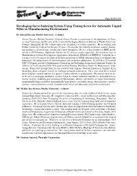 Developing Servo Indexing System Using Timing Screw for Automatic Liquid Filler in Manufacturing Environment