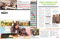 Dupaco Continues to Work in Your Best Interest