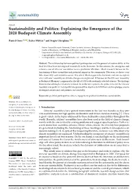 Explaining the Emergence of the 2020 Budapest Climate Assembly
