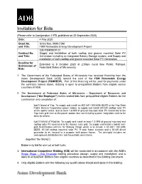 Invitation for Bids