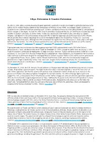 Libya: Extremism & Counter-Extremism Overview