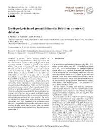 Earthquake-Induced Ground Failures in Italy from a Reviewed Database