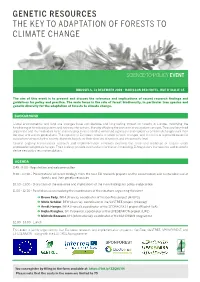 Genetic Resources: the Key to Adaptation of Forests to Climate