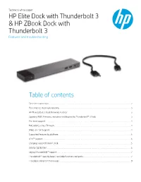 HP Elite Dock with Thunderbolt 3 & HP Zbook Dock with Thunderbolt 3