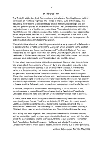 INTRODUCTION the Thirty First Gordon Cook Conversations Took