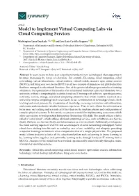 Model to Implement Virtual Computing Labs Via Cloud Computing Services
