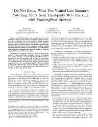 Protecting Users from Third-Party Web Tracking with Trackingfree Browser