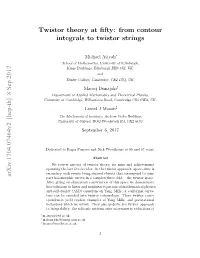 Twistor Theory at Fifty: from Contour Integrals to Twistor Strings