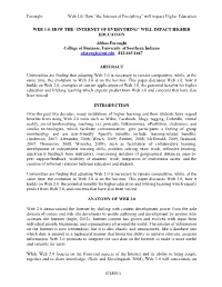 Will Impact Higher Education WEB